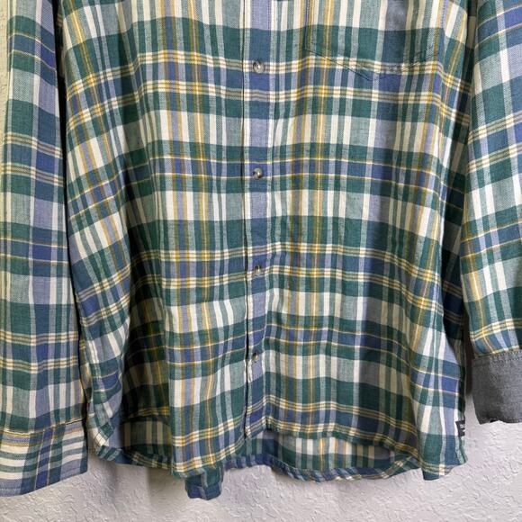 TOAD & CO Shirt XL Airsmyth Lightweight Plaid Flannel Button Down Recycled - Picture 6 of 15